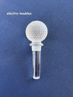 Mikasa Austrian Lead Crystal Golf Ball Bottle Stopper GOLF LOVERS 4.5” Decanter